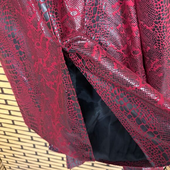 Selene Sport Red And Black Snakeskin Print Jacket And Pants Size 12 - Picture 4 of 10